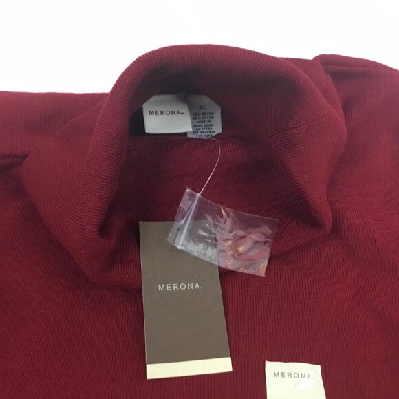 (NWT) Merona Burgundy Turtle-neck Sweater - Picture 3 of 11